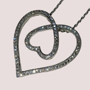 💕NEW LaFonn Platinum Double Heart Necklace💕